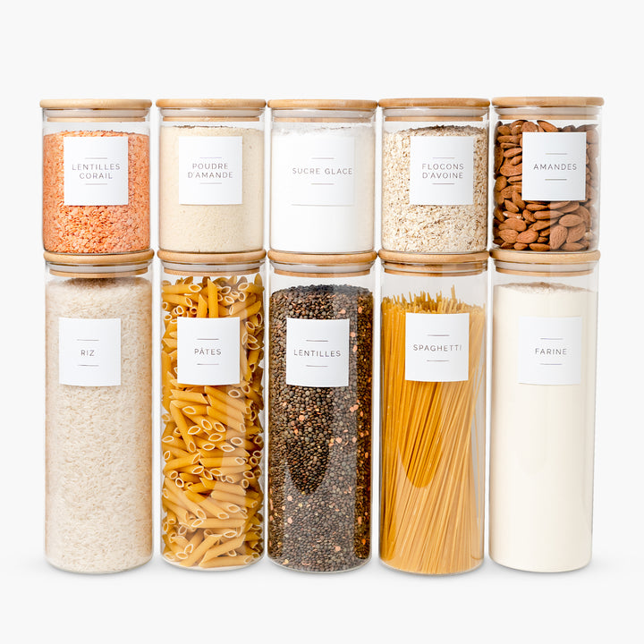 Pack 10 bocaux en verre