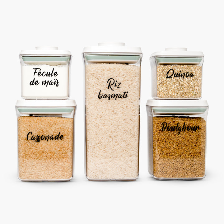 pack 5 boites alimentaires Pushtop