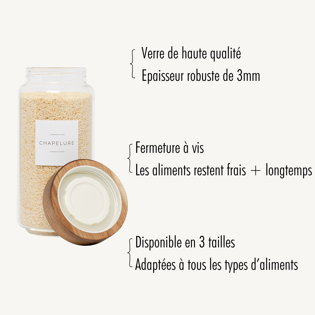 bocaux acacia solide