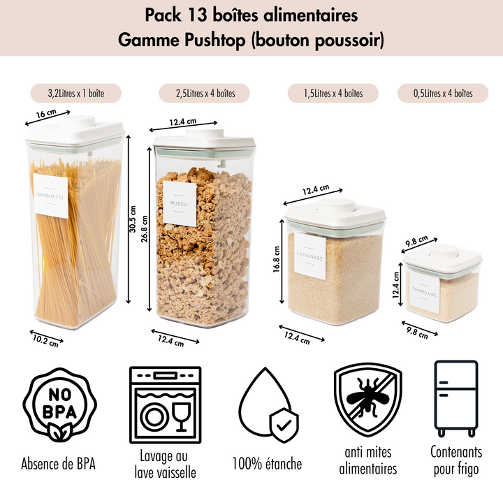 Pack 13 boites alimentaires