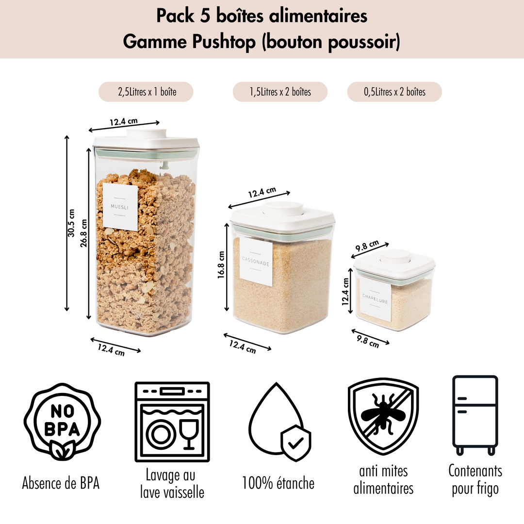 Pack 5 boites alimentaires