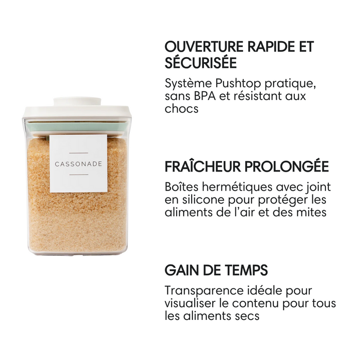 caractéristiques boite alimentaire pushtop