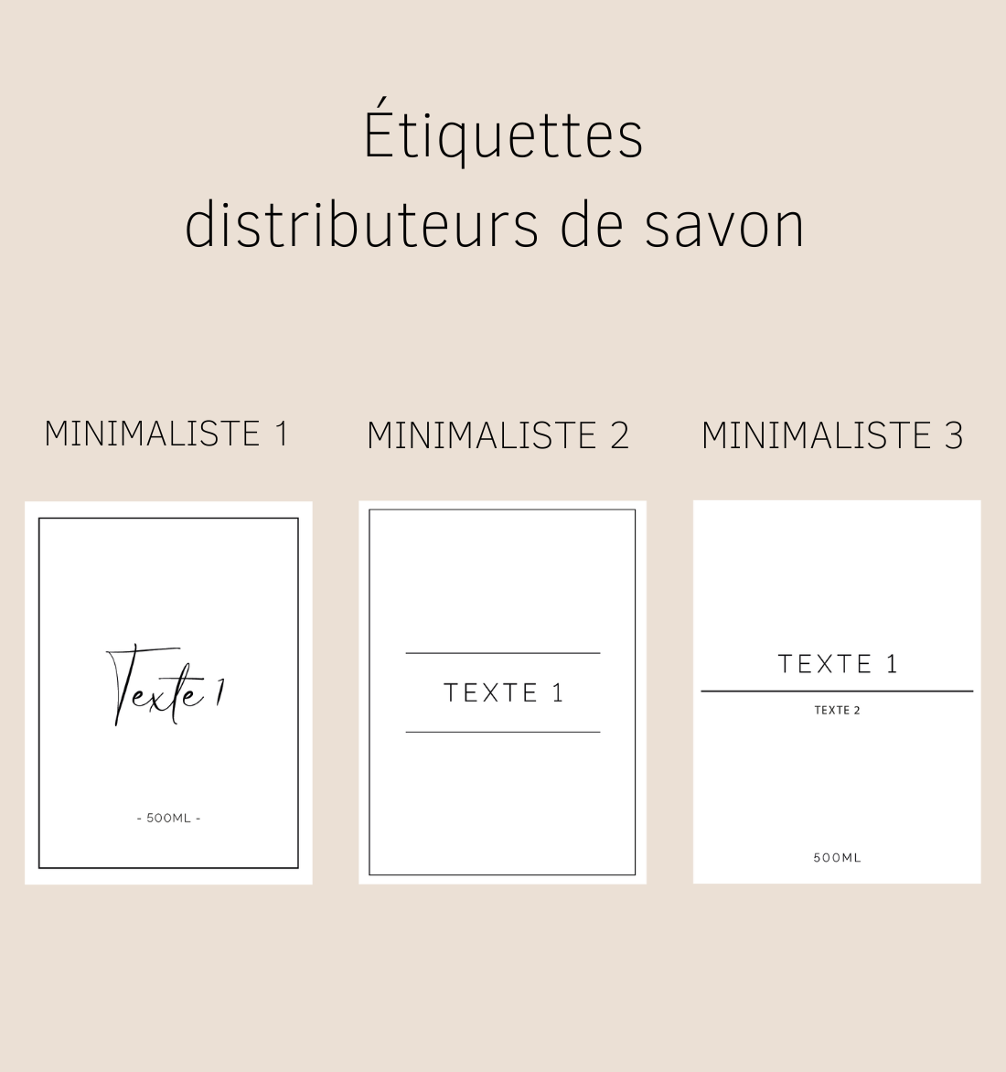 Etiquette personnalisée pour distributeur de savon - MODELE 4 — THINGS and  STICKERS