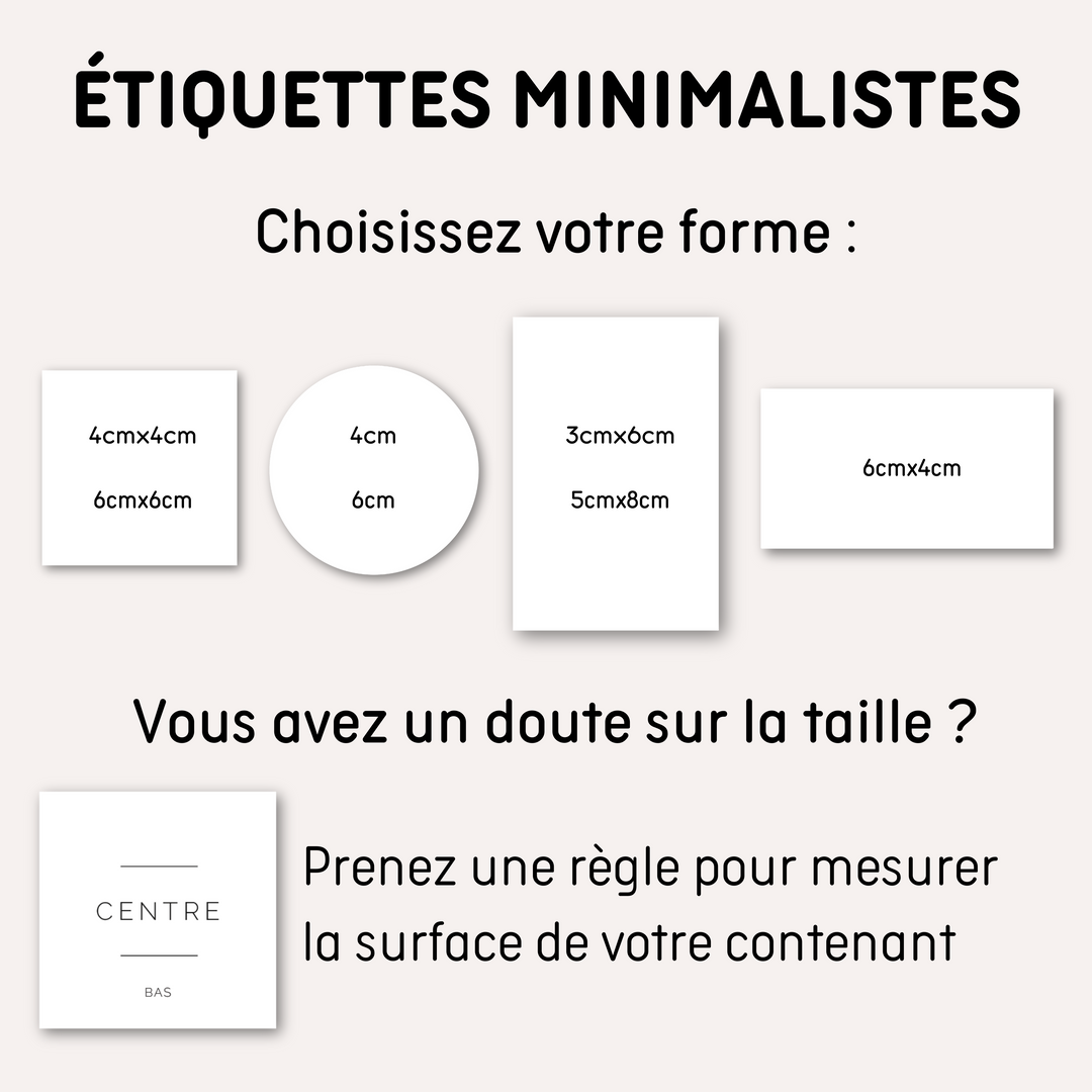 Étiquettes pots à confiture style minimaliste