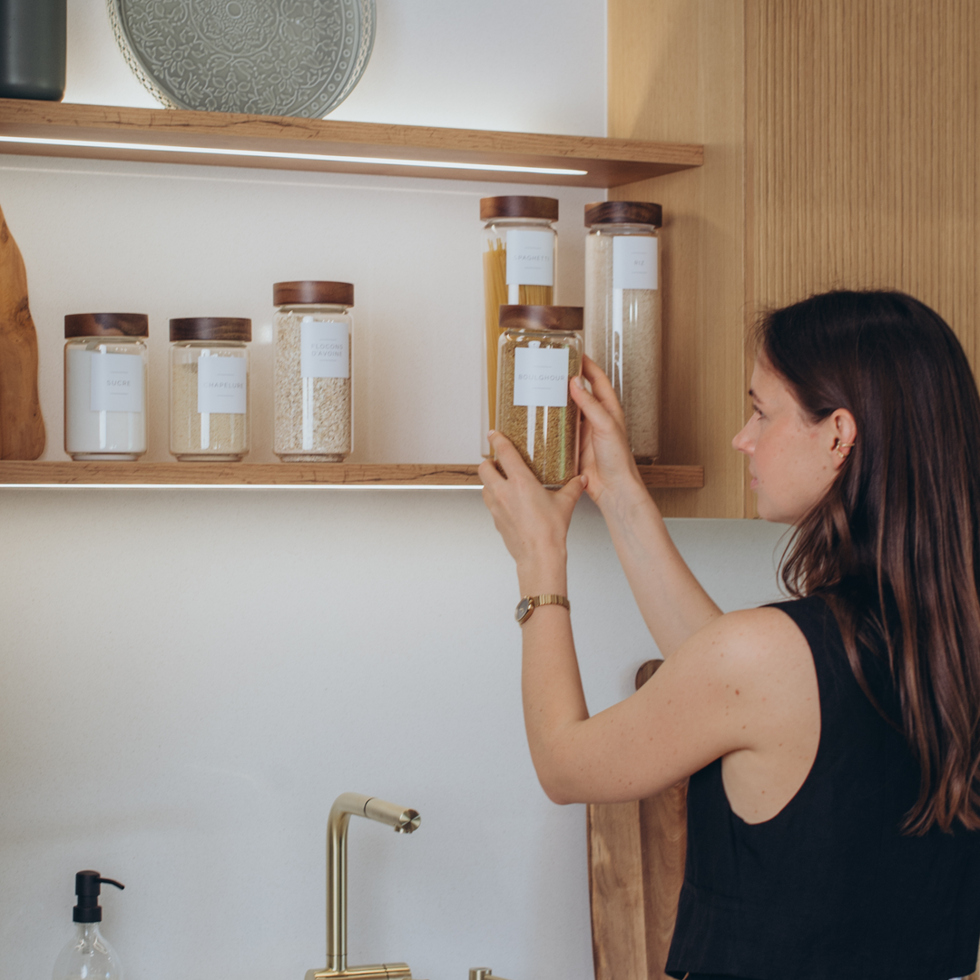 Étiquettes pour bocaux style minimaliste