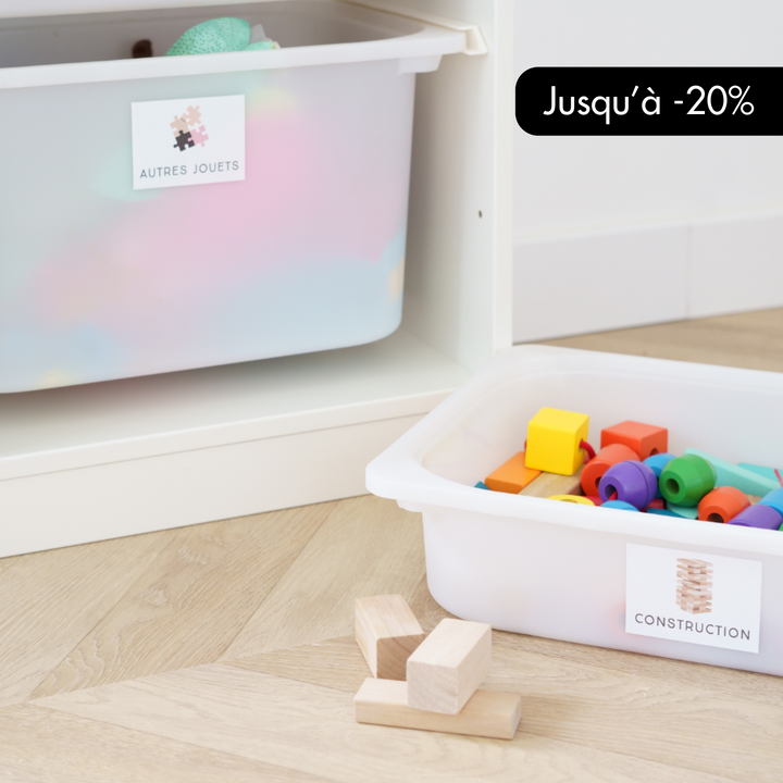 Étiquettes bacs à jouets