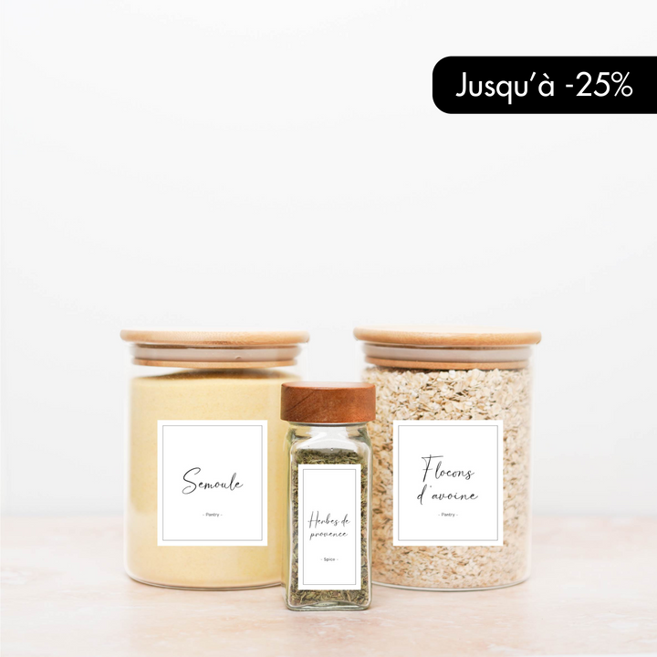 Étiquettes bocaux et épices style Kawtar