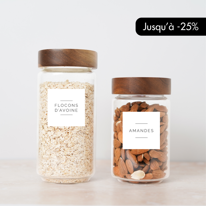 Étiquettes pour bocaux style minimaliste