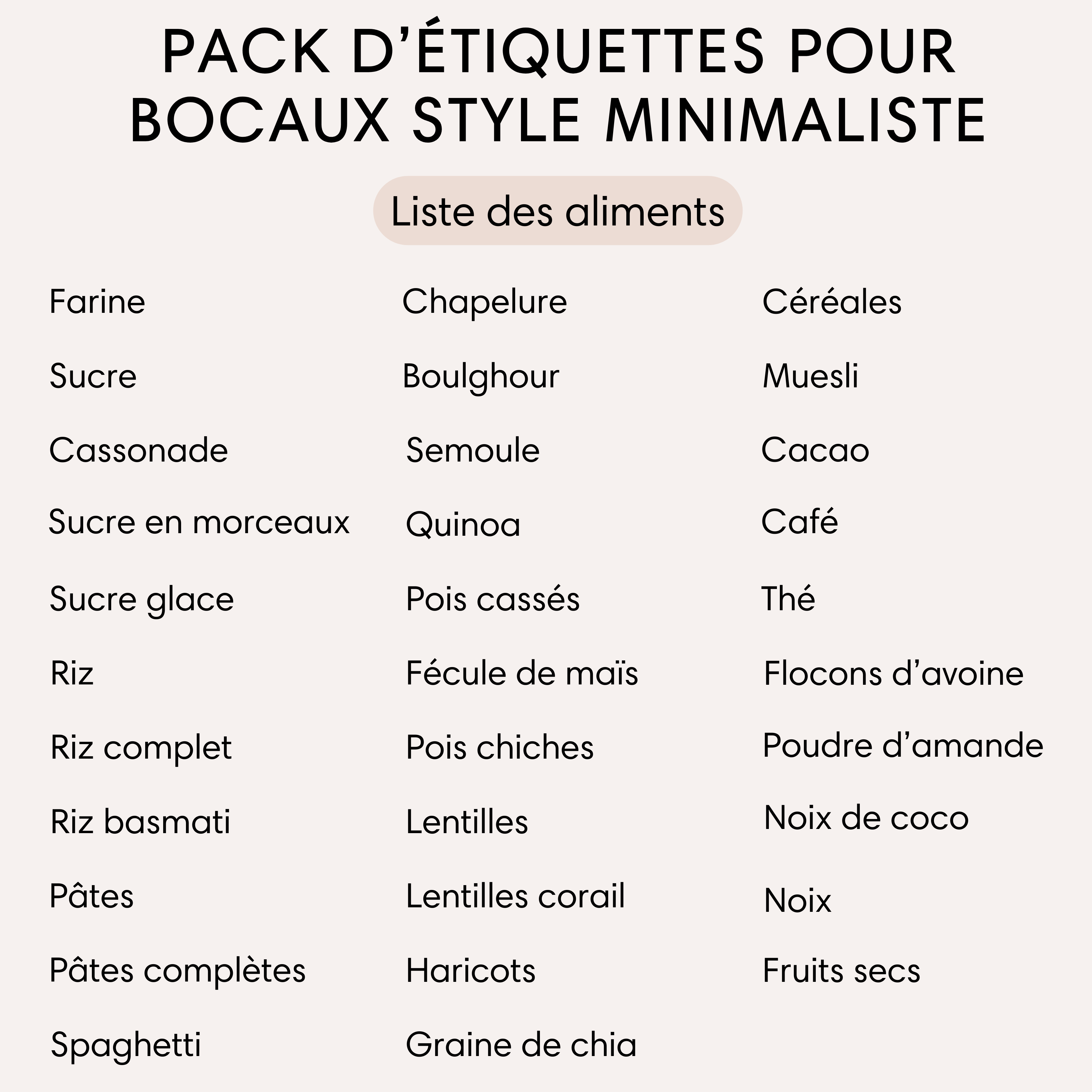 étiquettes bocaux aliments