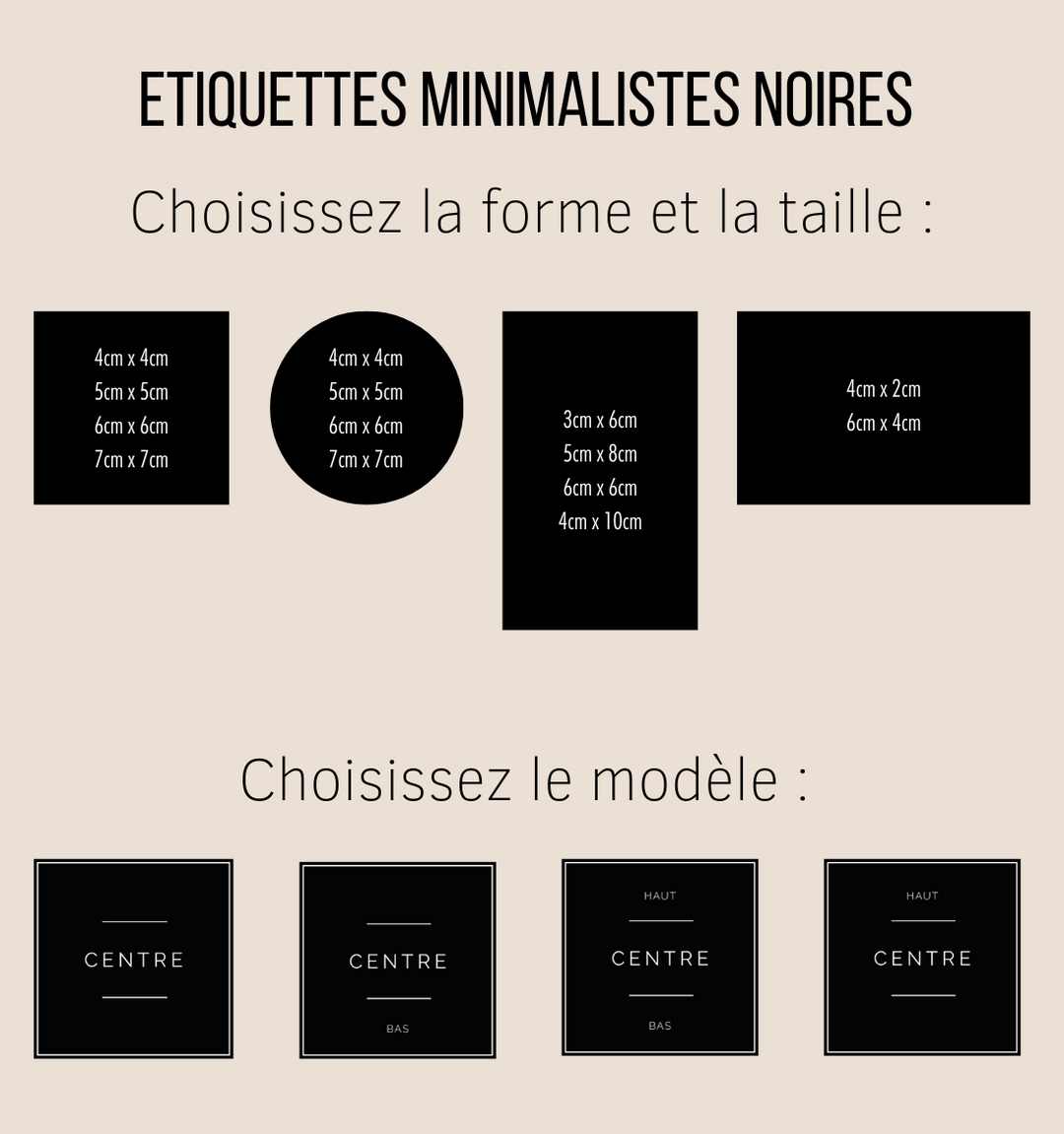 Etiquette minimaliste personnalisée CARREE - BUANDERIE — THINGS and STICKERS