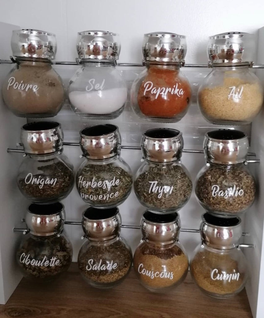 Étiquettes pour bocaux et pots à épices à personnaliser